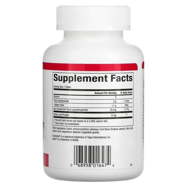 미국직구 Natural Factors 내추럴팩터스 이지 아이언 철분 20mg 60츄어블정