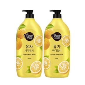 애경 바디워시 파머스 1200g x2개 유자