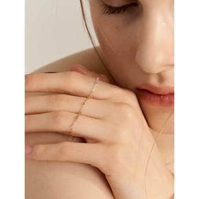 [Ir242]Square Chain Silver Ring