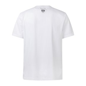[23 SUMMER] 화이트 남성 우븐 믹스 로고 프린팅 티셔츠 511C2TR018