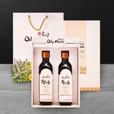 국내산 참기름 들기름 선물세트 3호(참기름300ml,들기름300ml)(+선물박스,쇼핑백)