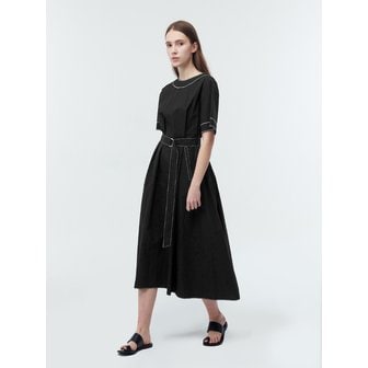 스튜디오다리 STITCHED TENT DRESS-BLACK