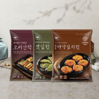 NS홈쇼핑 사옹원 3종모음 한입아삭김치전,깻잎전,오미산적 넉넉한 2팩구성..[33932312]