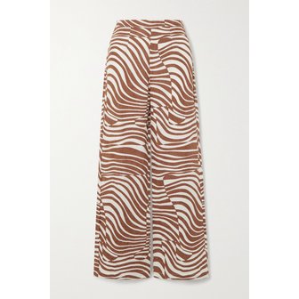 페이스풀더브랜드 페이스풀 시빌 프린트 리넨 스트레이트 팬츠 브라운 1647597303307430