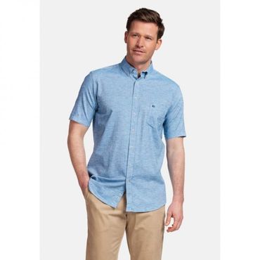 이스퀘어 4614360 GIORDANO SOFT KORTE MOUW REGULAR FIT BUTTON DOWN EFFEN OVER - Shirt jeans blue