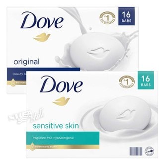  도브 센서티브/오리지널 뷰티바 스킨 비누 16개 DOVE MOISTURIZING BEAUTY BAR SOAP