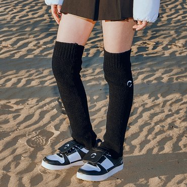 챌린저 여성 소프트 탁텔사 방한 레그워머 블랙