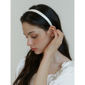 white silk head band