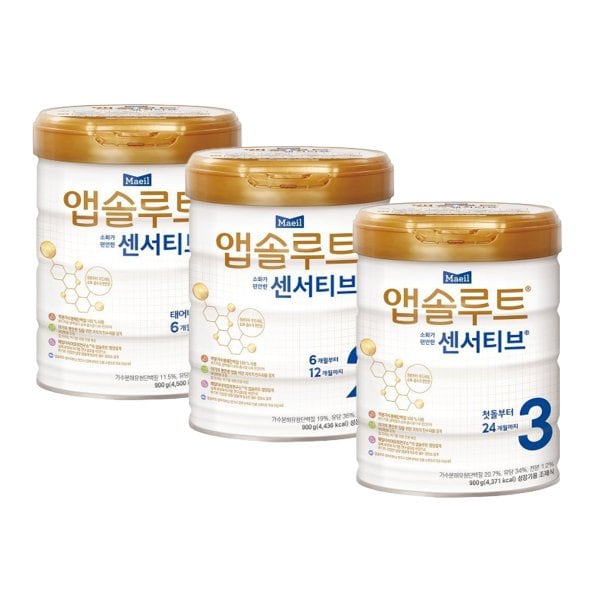 [덤 페스티벌] 매일분유 앱솔루트 센서티브 1~3단계 [10만원 이상 베베숲 물티슈 4팩 증정]