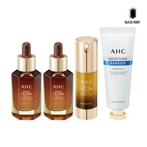 AHC 로얄 콜라겐 앰플 30ml x2 + 세럼 25ml + 핸드크림 75ml