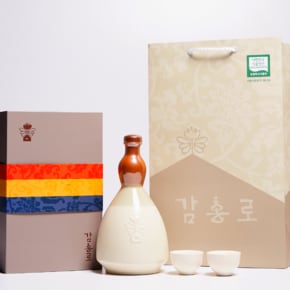 감홍로 선물세트 40도 700ml 조선3대명주 증류주 이기숙명인(잔,케이스,쇼핑백 포함)