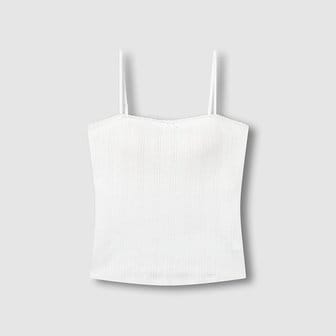 JAJU 여 코튼 포인텔 크롭 브라캐미솔 J426201002001