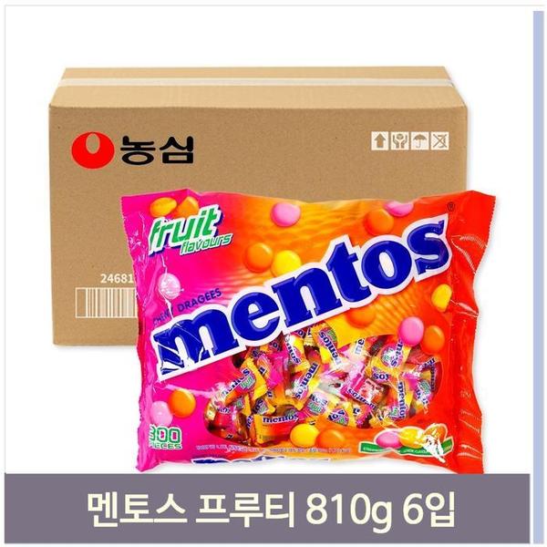 대용량 간식 멘토스 프루티 사탕 810g 6입 수입 캔디(1)