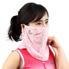  휴스토니 골프 자외선차단 K 마스크 햇빛가리개 (핑크반짝이)
