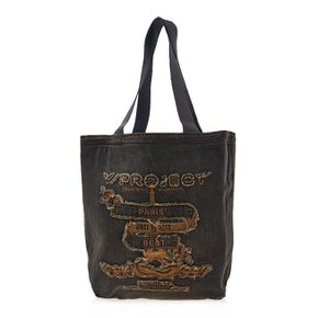 [Y프로젝트] 로고 자수 토트백 TOTEBAG5S24 VINTAGE BLACK