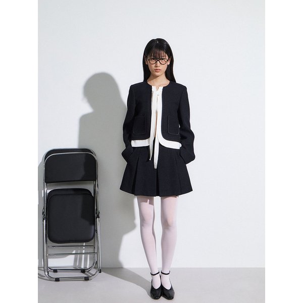 [리퍼브] 25 Spring_ Navy Tweed Mini Skirt