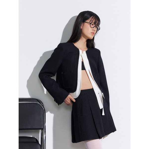 [리퍼브] 25 Spring_ Navy Tweed Mini Skirt