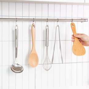 스텐 주방 국자 조리도구 행주 수납 정리용품 거치대 다용도 행거 80cm