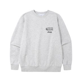 JR3TSU895 멜란지아이보리 남녀공용 이스케이프 JEEP 맨투맨 티셔츠 A6_SC