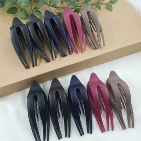 무광 물결 긴머리 대왕 헤어핀 머리핀 집게핀 미용실 집게