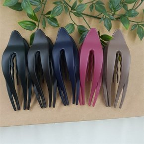 무광 물결 긴머리 대왕 헤어핀 머리핀 집게핀 미용실 집게