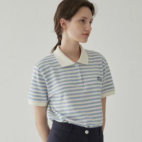 / [WTOP23012] Heavy stripe pk T-shirts ver. skyblue