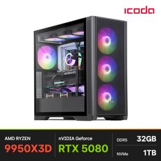 아이코다 고사양 게이밍 조립PC (AMD9950X3D/32GB/1TB/RTX5080)