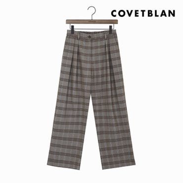 코벳블랑 [COVETBLAN] 여성 체크 턱 팬츠(V196MPT101W)