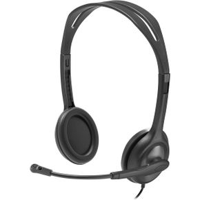 미국 로지텍 헤드셋 Logitech H111 Stereo Headset with 3.5 mm Audio Jack 블랙 1713447