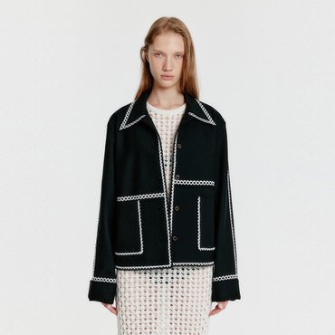 EENK YEON Two-Pocket Single Jacket - Black