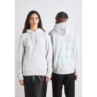 Calvin Klein 4309631 Calvin Klein BLOWN UP DIFFUSED STACKED HOODIE UNI - Sweatshirt lunar rock 72626791