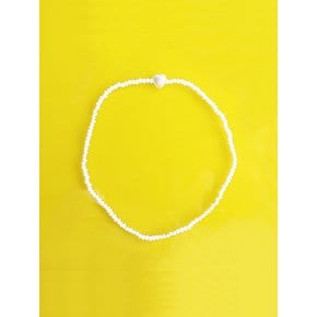 Pearl heart crystal  anklet 진주 하트 크리스탈 발찌