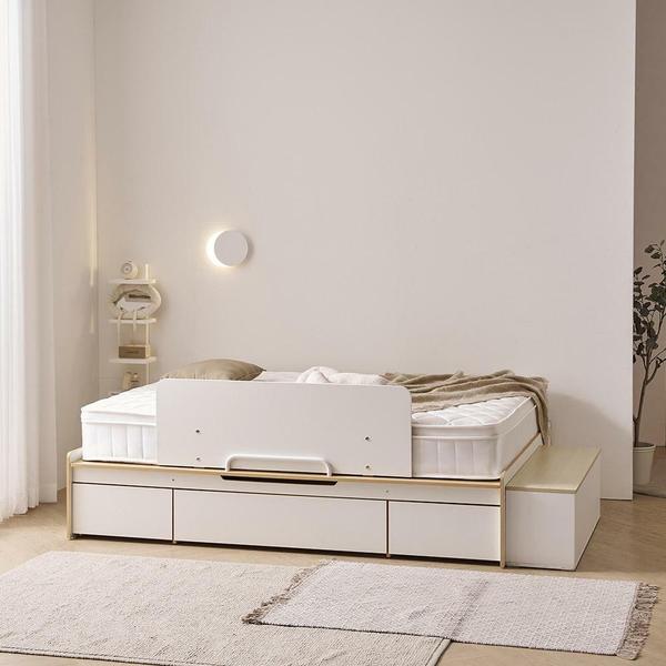 무빙업 E0 리프트업 수납 침대프레임 슈퍼싱글 SS + 안전가드