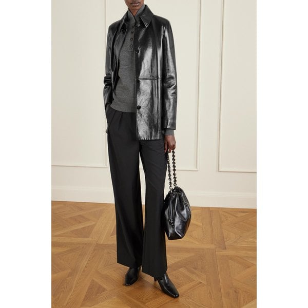 베로니카 드 피안테 제스 패널 글로스 가죽 재킷 46376663162953462