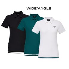 와이드앵글 [WWM25291GH]여성  CO 오픈 카라 폴로 티셔츠