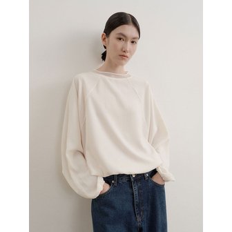 웬위윌(When We Will) 실키 시어넥  스트링 스웻셔츠 (2컬러)