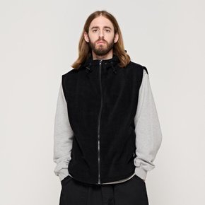 CB FLEECE HOOD VEST (BLACK)