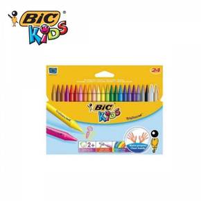 BIC 빅 왁스 어린이 크레용세트 크레파스 색연필 24색 X ( 2매입 )