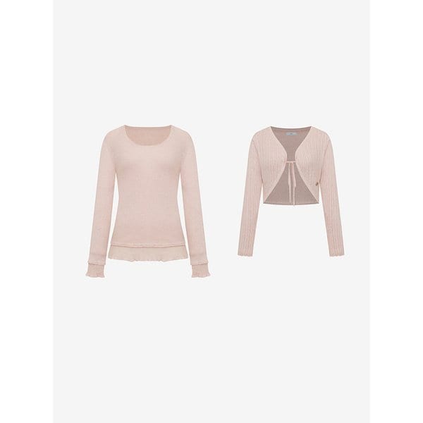 볼레로 니트 가디건 & 풀오버 SET (TMCCB1912)