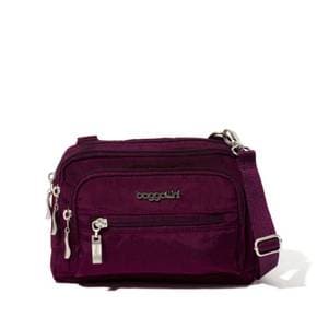 4227761 Baggallini Womens Triple Zip Bagg Small Crossbody Bag