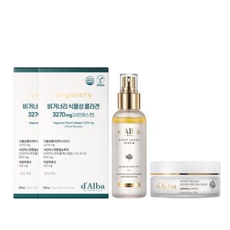 달바 [데일리 케어 종결 세트] 퍼스트 세럼 100ml + 더블 크림 70g + 콜라겐 부스터 젤리 2BOX(28포)