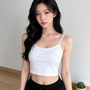 크롭나시 원피스 미니 롱 홈웨어 나시 잠옷 끈나시 휴식 바캉스 룩