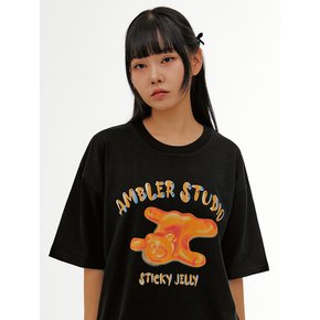 Jelly Bear Over fit T-Shirts AS1121 (Black)