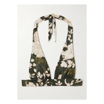아구아벤디타 마리마르 가드니아 플로럴 프린트  홀터넥 비키니 탑 그린 46376663162866645