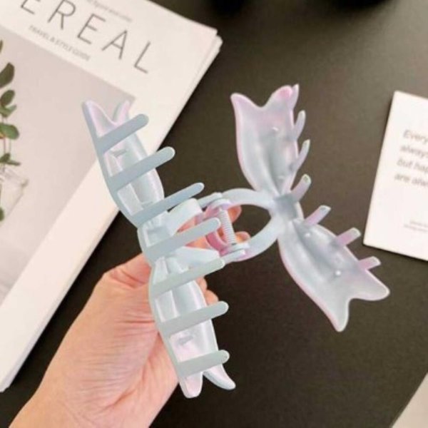 [옷자락] 여성 사랑스러운 파스텔 볼륨 헤어핀 리본 집게