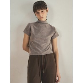 angora half turtleneck logo t-shirt_4color