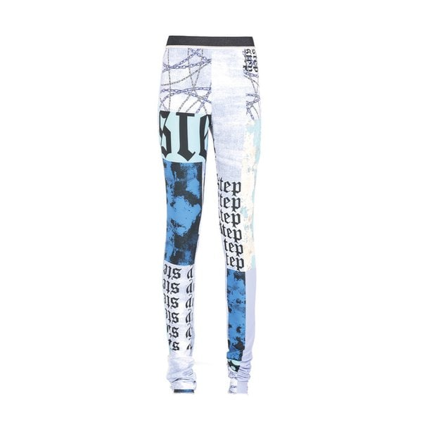 25FW BLUE COLLAGE GRAPHICS LEGGINGS