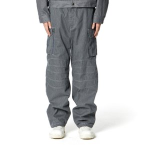 Round Knee Cargo Pants (GREY)