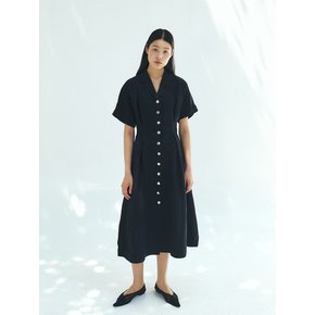 TFR LINEN COLLAR BUTTON DRESS_2COLORS