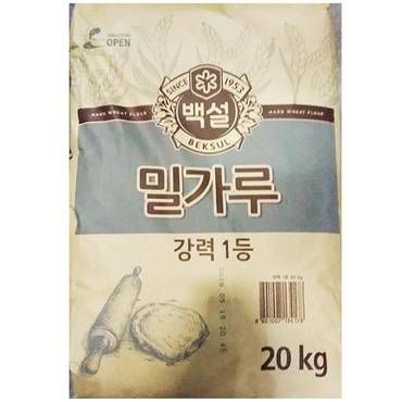 제이큐 백설 밀가루 강력분 면요리 제빵재료 20kg